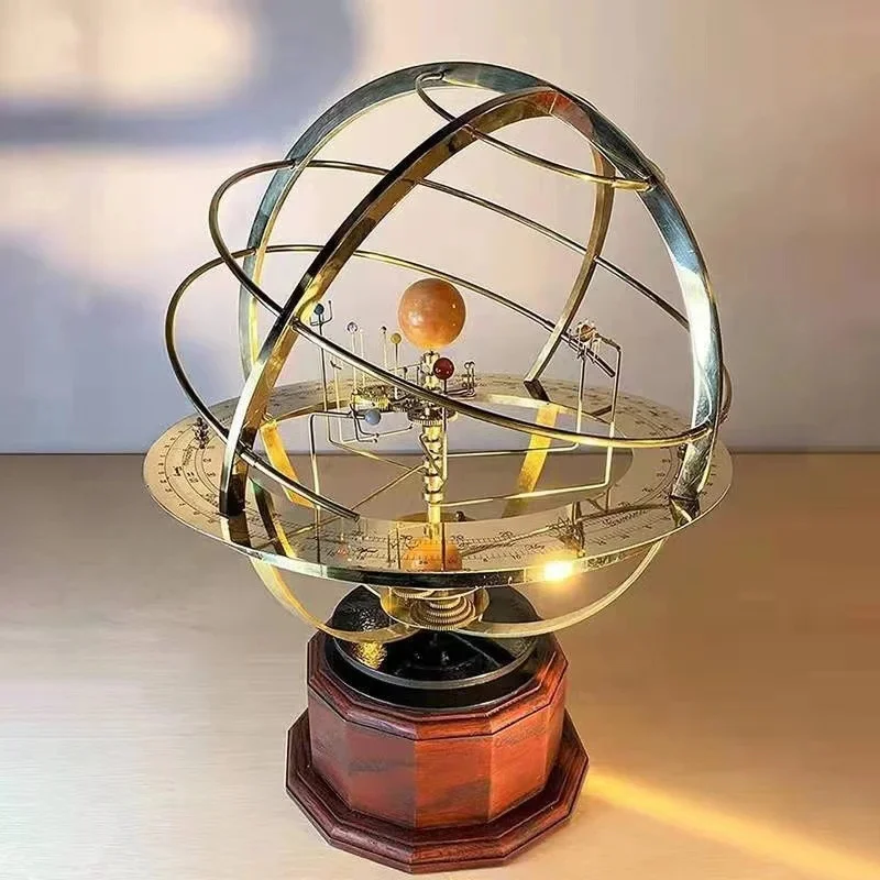 Solar System Orrery - 태양계의 그랜드 오레리 모델 금속 기계식