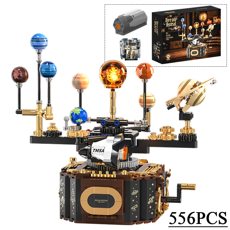 Solar System Orrery - 창의적인 556피스 태양계 궤도 유니버설 여행