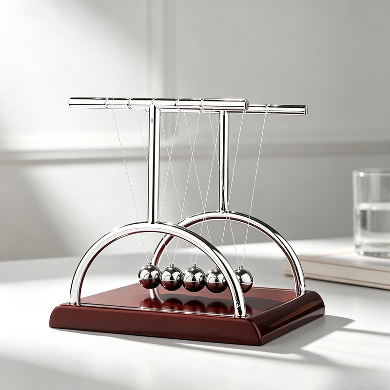 Newton Cradle Large - 뉴턴 크래들 밸런스 스틸 볼, 영구