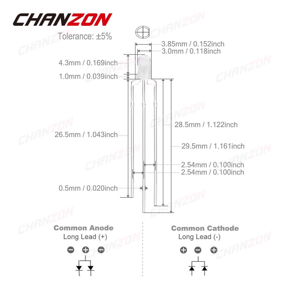 바이 컬러 3 mm LED 발광 다이오드 램프 100p - Hobby Is Science 리뷰 및 가격