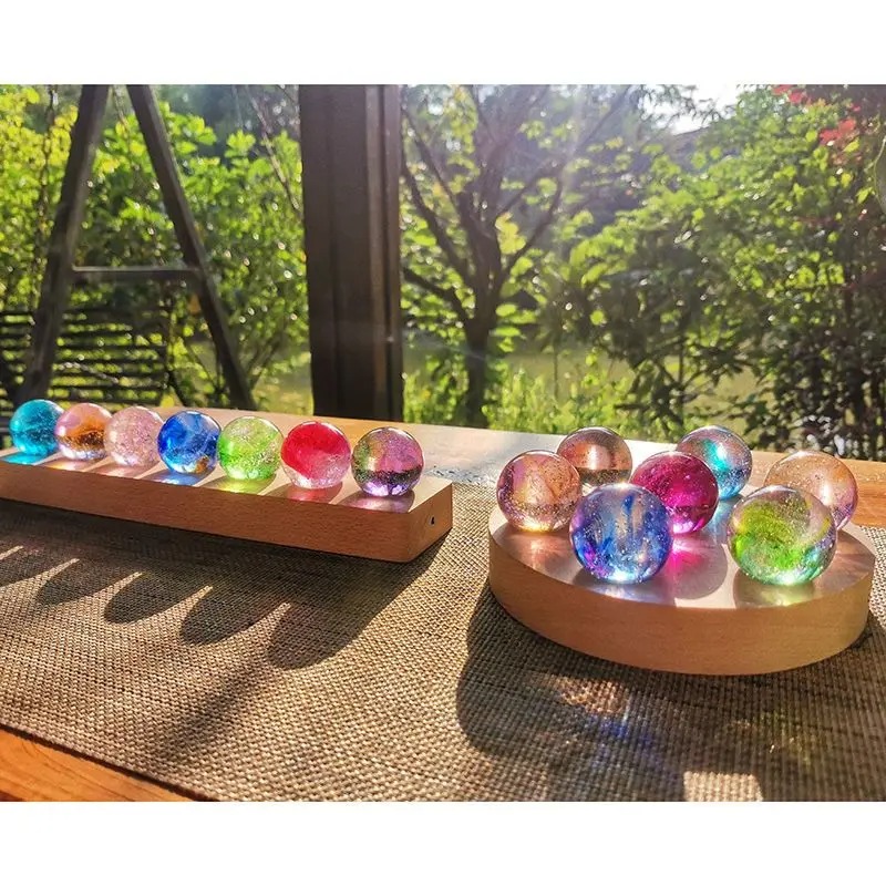 4/6/8cm 판타지 컬러풀 유리 별 공 발광 행성 천 - Solar System Orrery 리뷰 및 가격