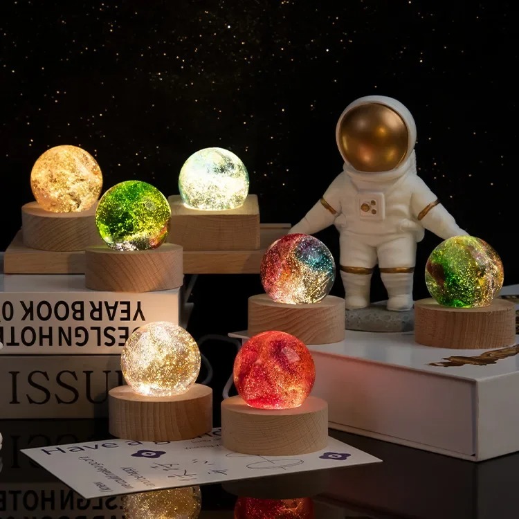 4/6/8cm 판타지 컬러풀 유리 별 공 발광 행성 천 - Solar System Orrery 리뷰 및 가격