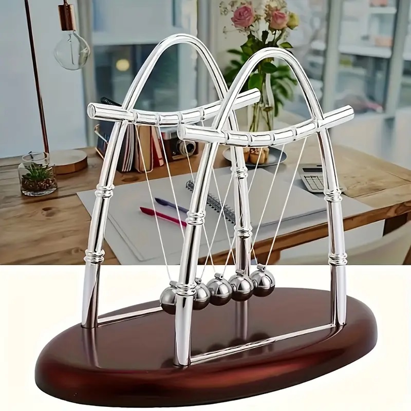 뉴턴 크래들 밸런스 스틸 볼 영구 운동 충돌 공 학교  - Newton Cradle Large 리뷰 및 가격
