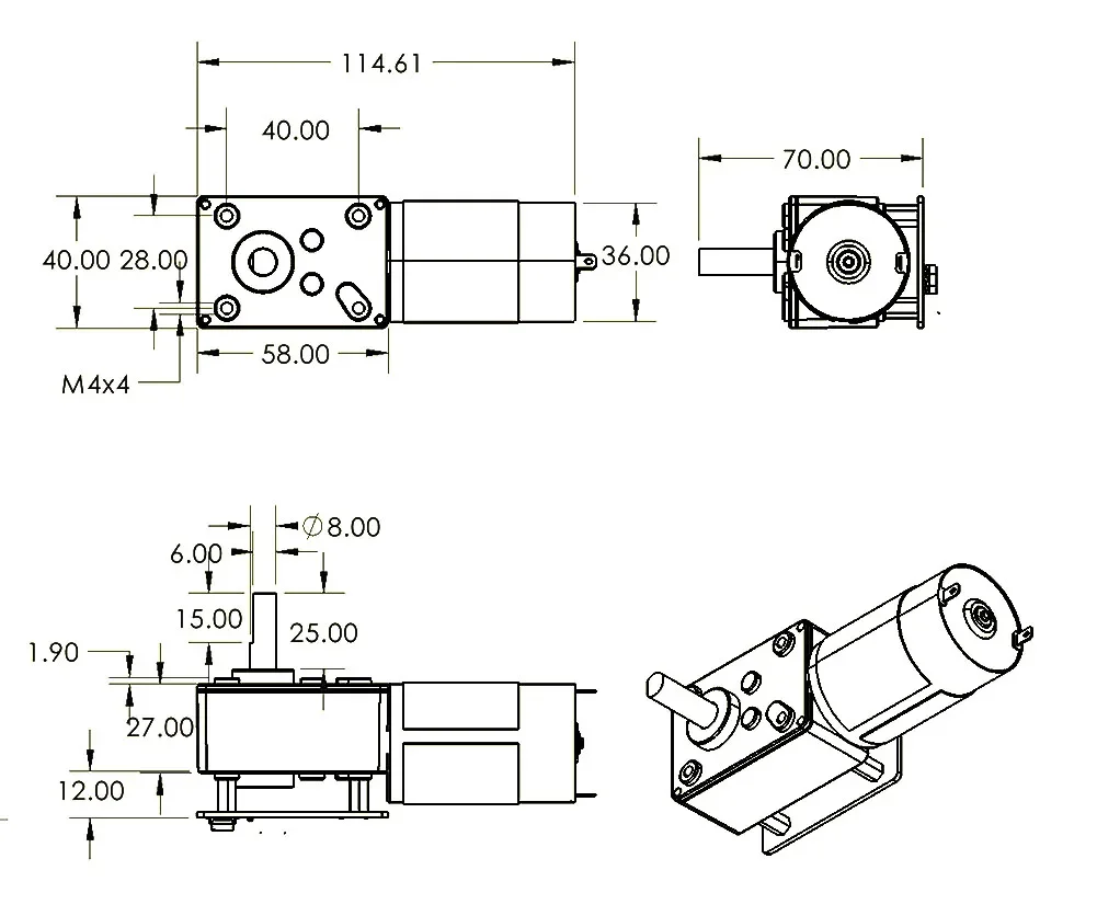ASMC-LQ ASME-SQ 60/70/120KG 웜  - Robot Arm Motor 리뷰 및 가격
