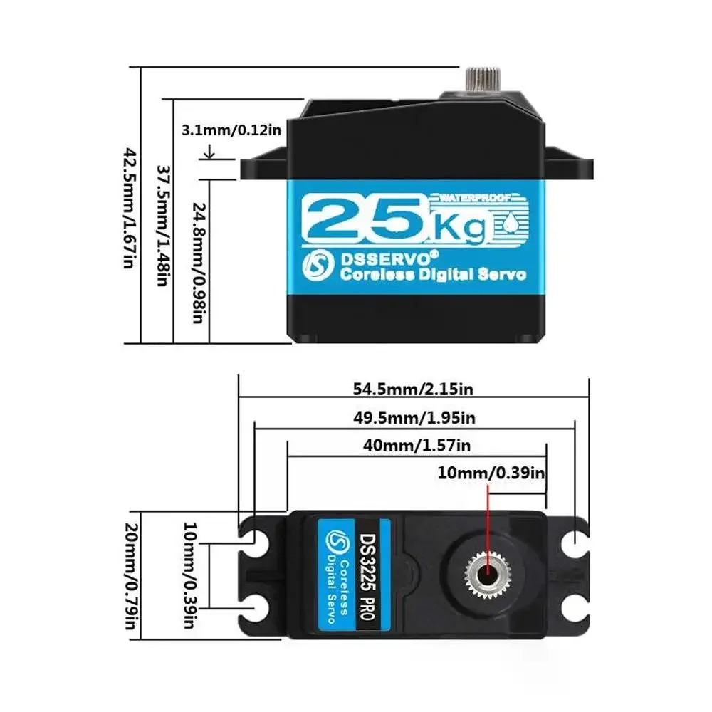 DS3225 Pro 25kg 코어리스 디지털 서보 RC - Robot Arm Motor 리뷰 및 가격